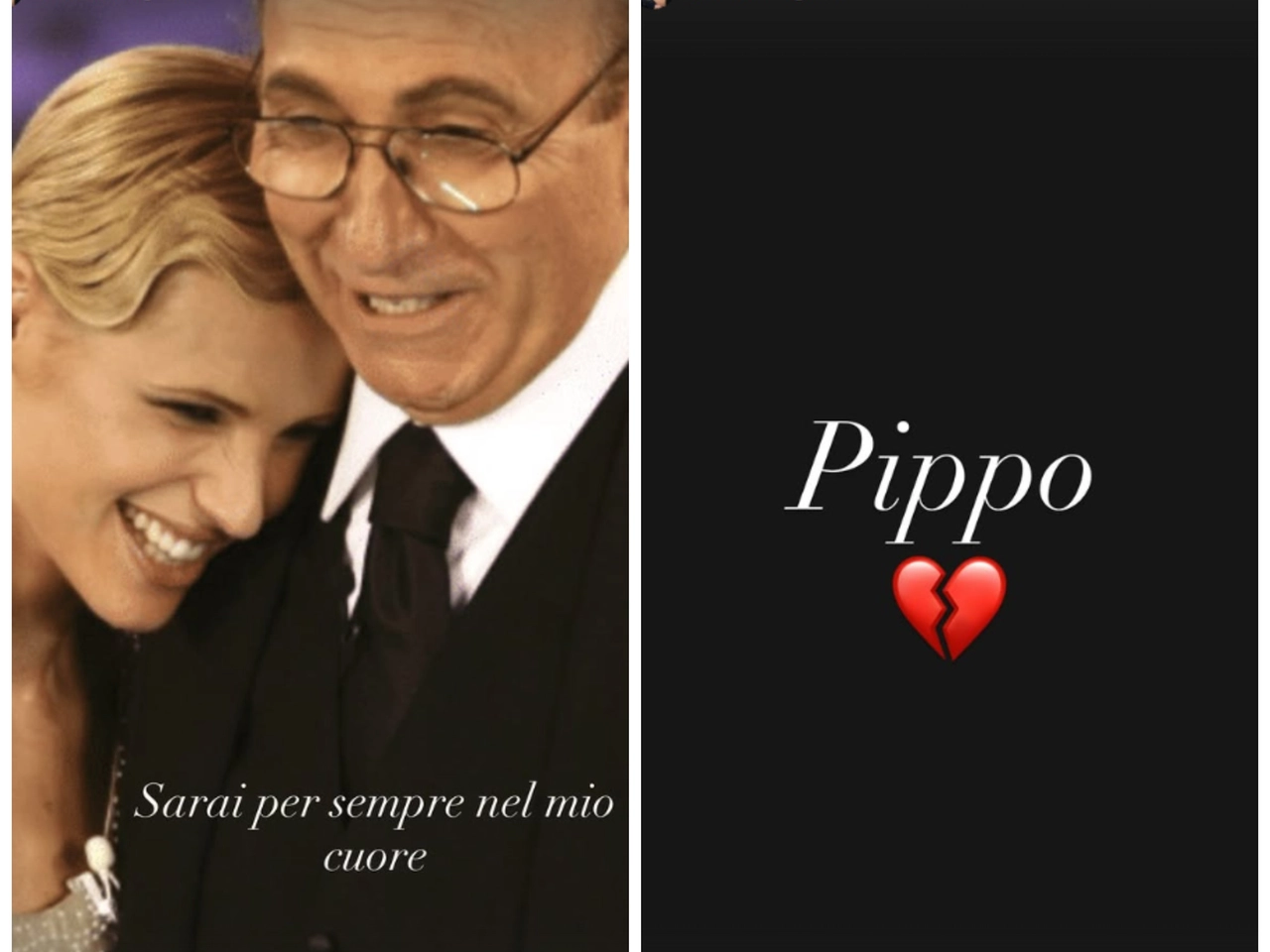 Il post Instagram di Michelle Hunziker dedicato a Pippo Baudo