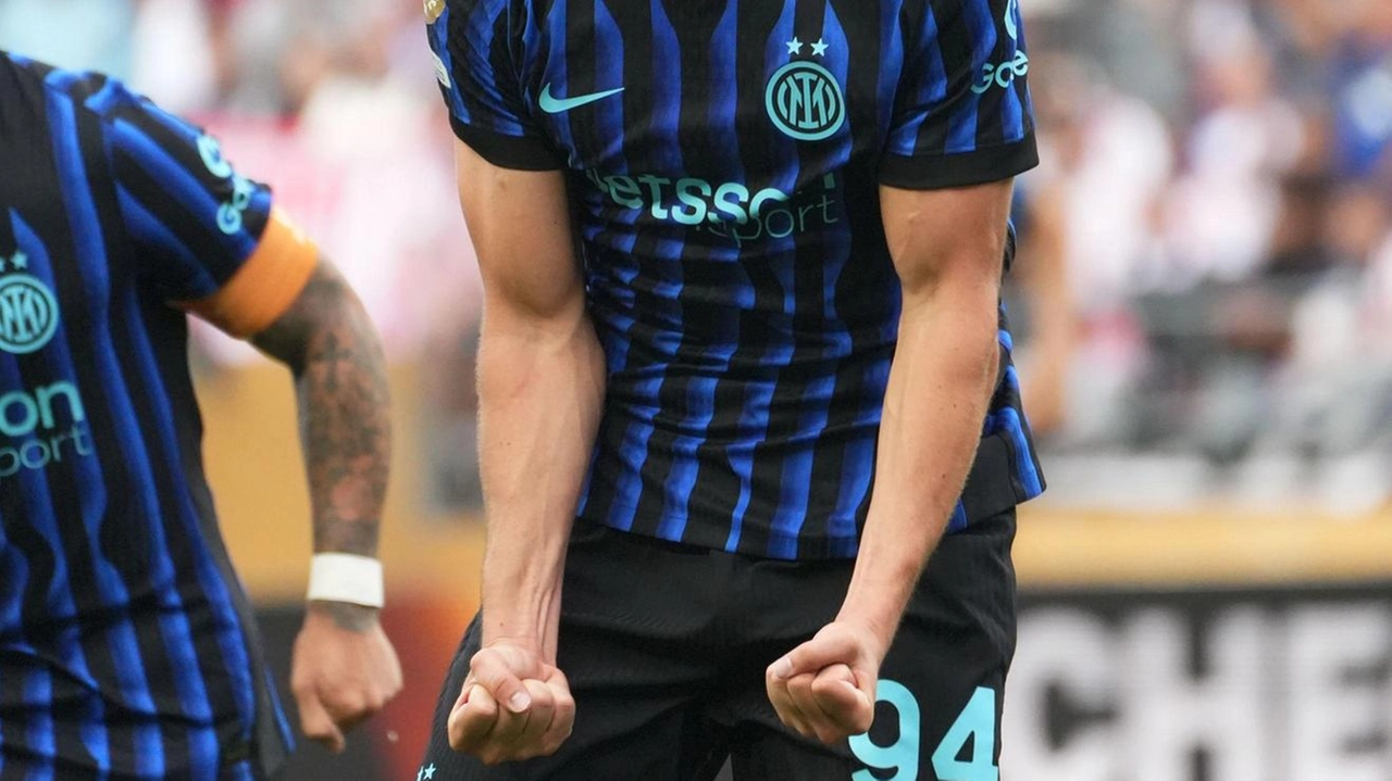 L’urlo di Pio Esposito dopo il primo gol con l’Inter, al Mondiale per club