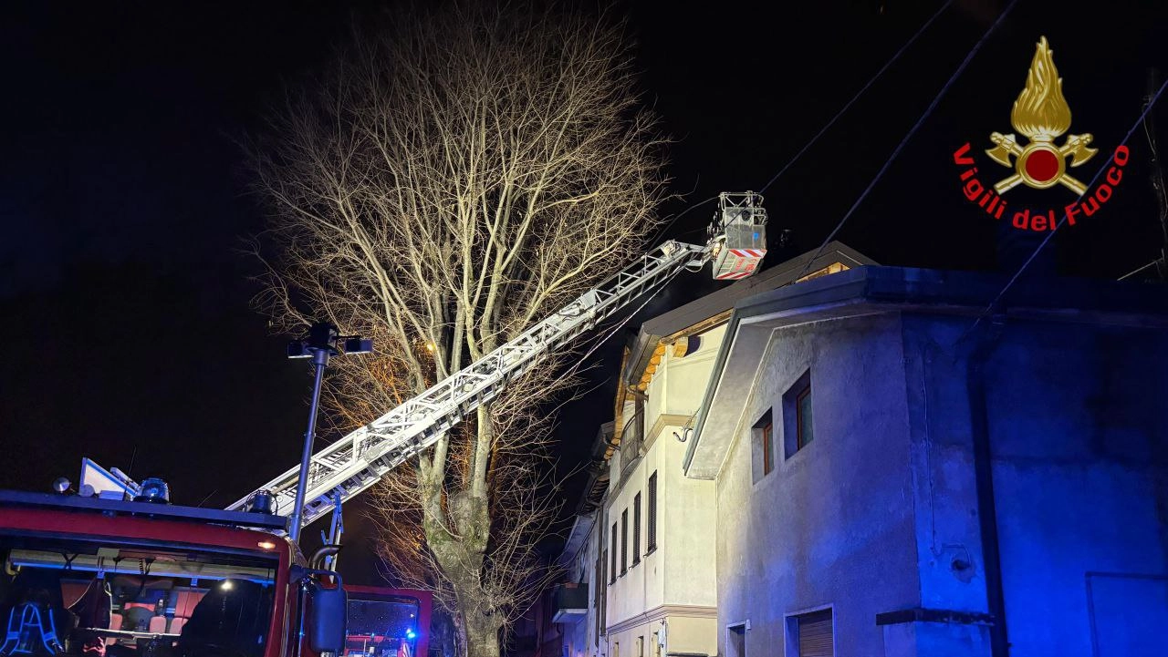 L'intervento dei vigili del fuoco a Seveso L'intervento dei vigili del fuoco a Seveso