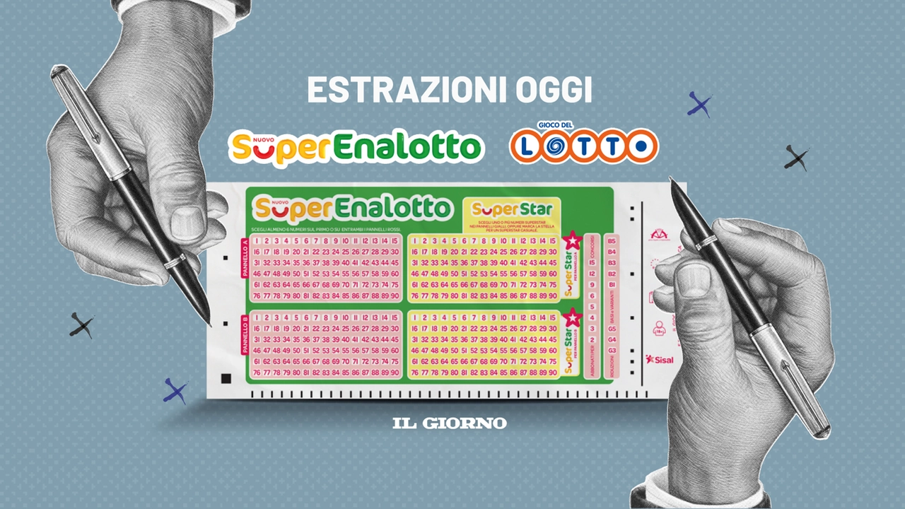 Superenalotto, Lotto e 10eLotto: ecco l'estrazione dei numeri vincenti di oggi Superenalotto, Lotto e 10eLotto: ecco l'estrazione dei numeri vincenti di oggi