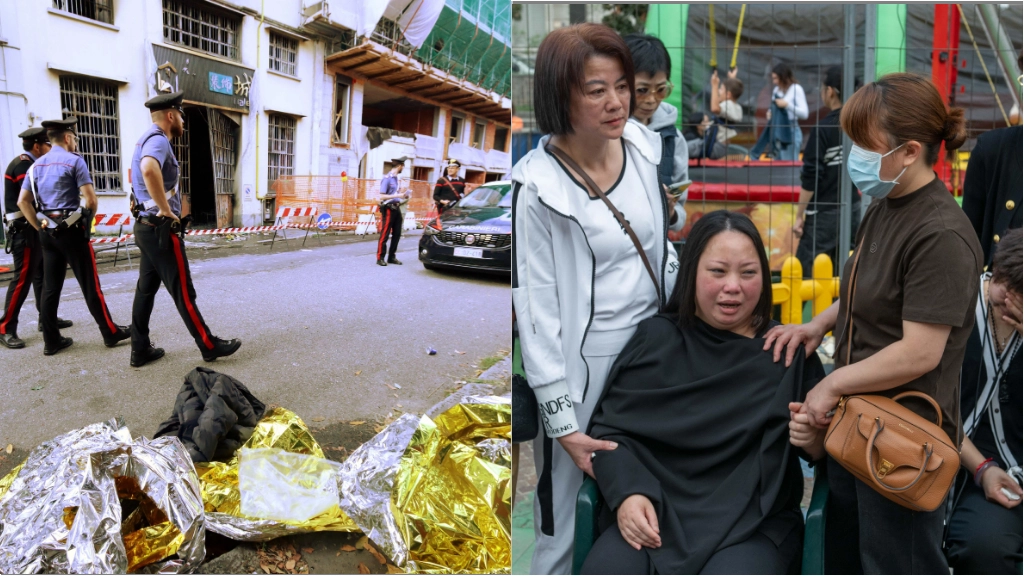 La madre dei due fratelli e la madre di Pan An appena arrivata dalla Cina durante la cerimonia organizzata dalla comunità La madre dei due fratelli e la madre di Pan An appena arrivata dalla Cina durante la cerimonia organizzata dalla comunità