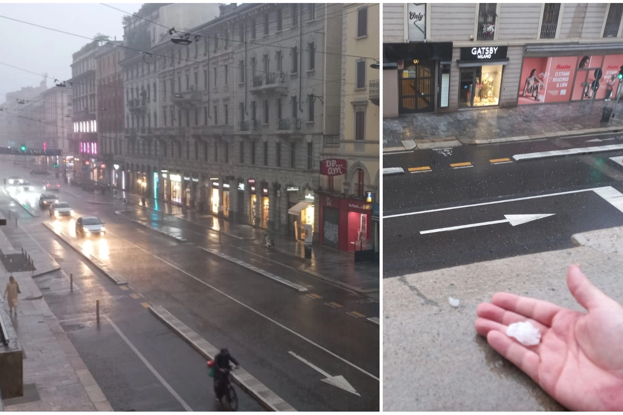 La grandinata di questa sera, 12 luglio, a Milano