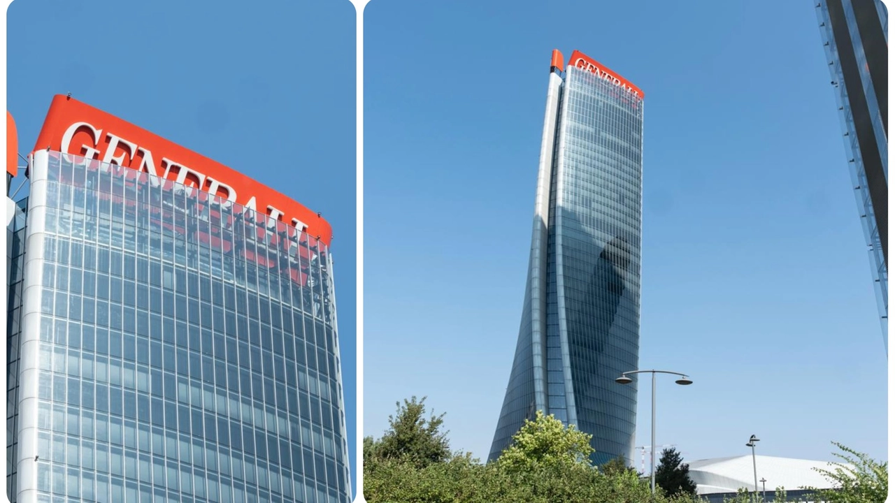 CityLife, si inclina l'insegna Generali su grattacielo Hadid