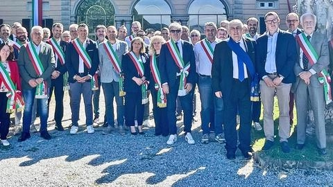 Alcuni dei sindaci dei Comuni coinvolti nella comunità energetica