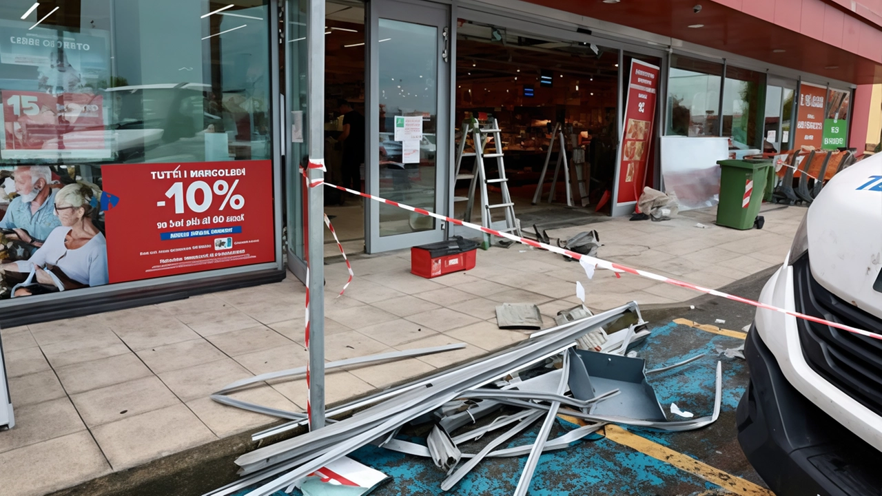 Furto ben organizzato al Carrefour Market di Garlasco: cassaforte sradicata e rubato bottino tra i 20mila e i 30mila euro. Indagini in corso delle forze dell'ordine. Furto ben organizzato al Carrefour Market di Garlasco: cassaforte sradicata e rubato bottino tra i 20mila e i 30mila euro. Indagini in corso delle forze dell'ordine.