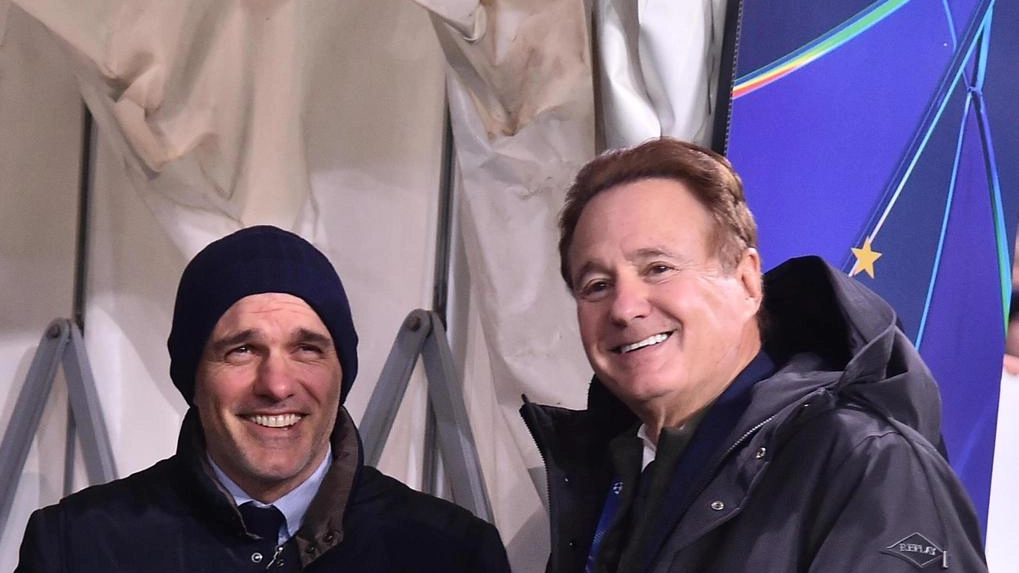 Luca Percassi, ceo dell’Atalanta, con Stephen Pagliuca, comproprietario del club Luca Percassi, ceo dell’Atalanta, con Stephen Pagliuca, comproprietario del club