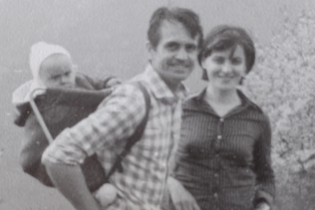 Alberto Trebeschi e Clem col figlio Giorgio