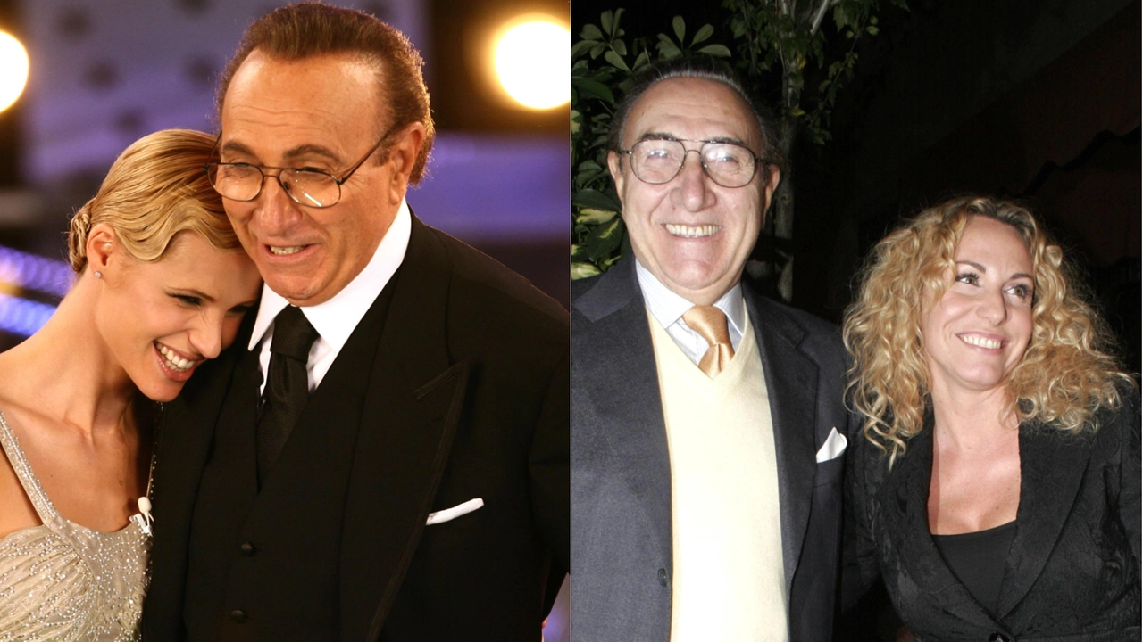 Pippo Baudo insieme a Michelle Hunziker e Antonella Clerici