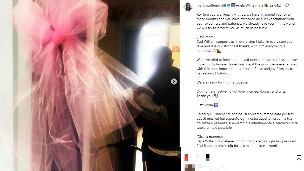 Marica Pellegrinelli annuncia la nascita della terza figlia (Foto Instagram)