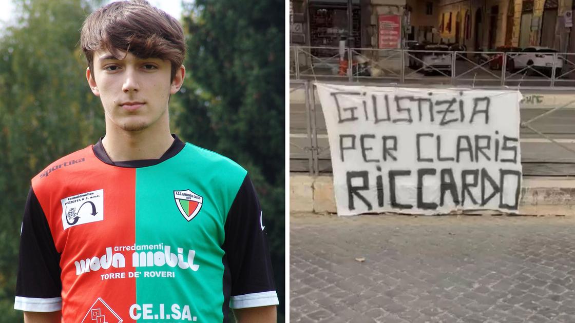 Riccardo Claris, striscione per il tifoso ucciso rimosso in 30 secondi: “Omicidio che si preferisce tenere nell’ombra” Riccardo Claris, striscione per il tifoso ucciso rimosso in 30 secondi: “Omicidio che si preferisce tenere nell’ombra”