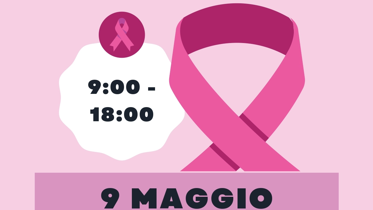 La locandina delle visite senologiche organizzate per il 9 maggio