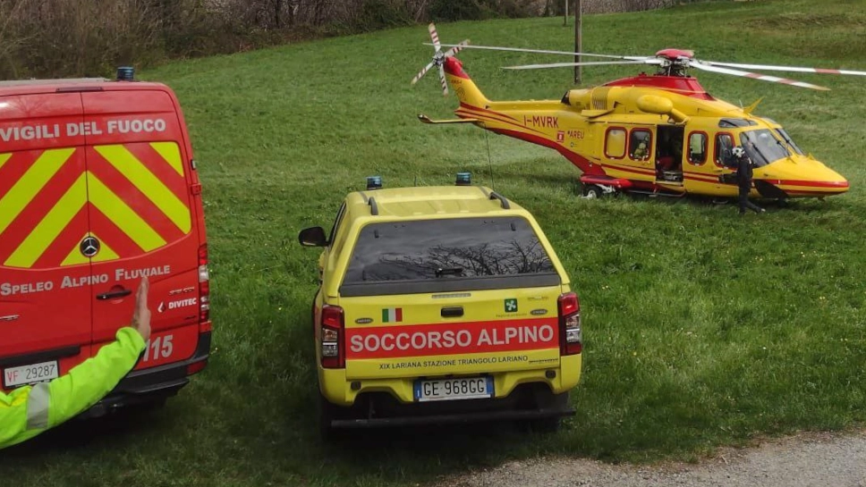 I soccorritori a Galbiate