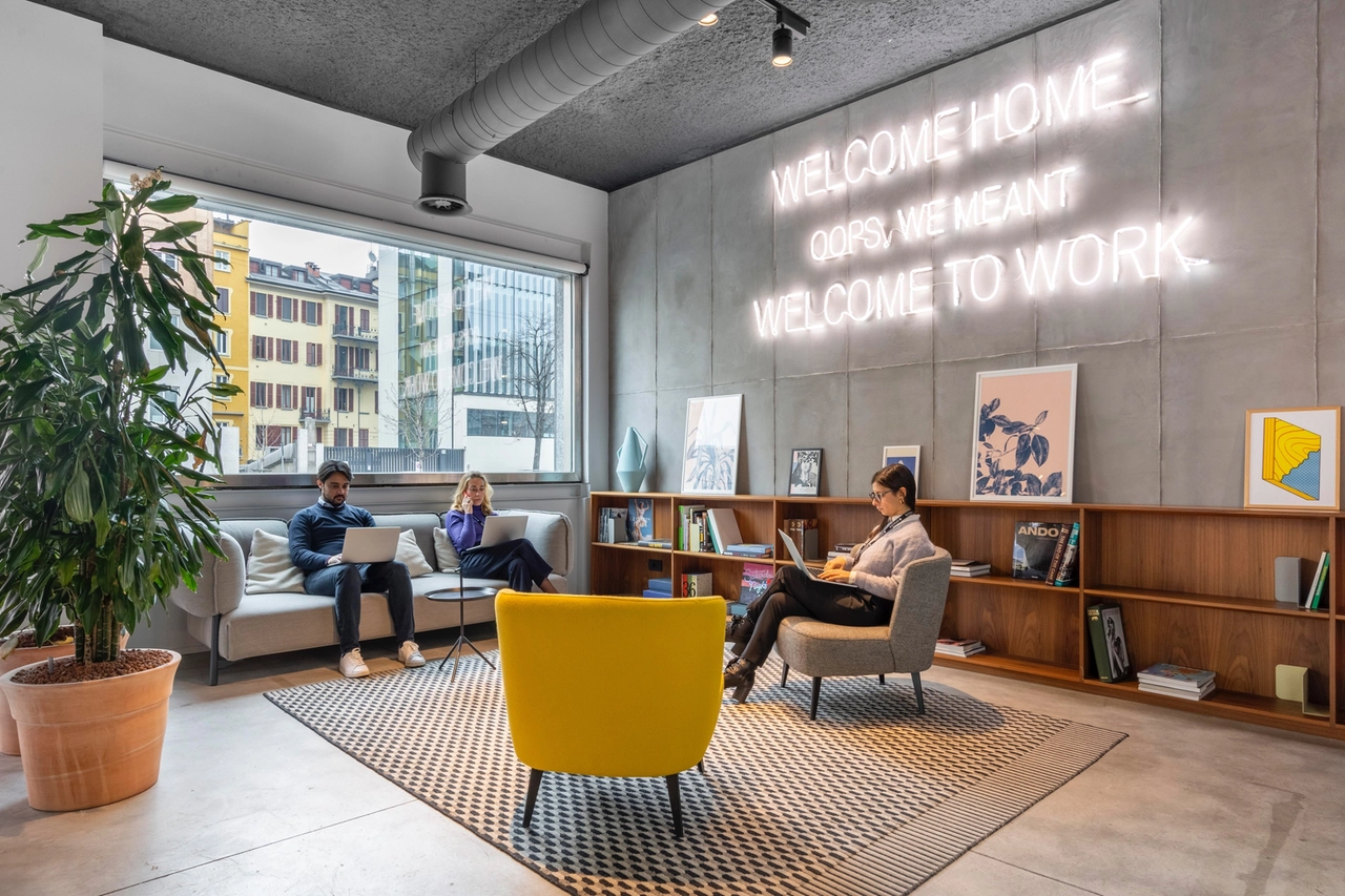 O Business Lounge Style Space em Porta Nuova, Milão (Iwg)