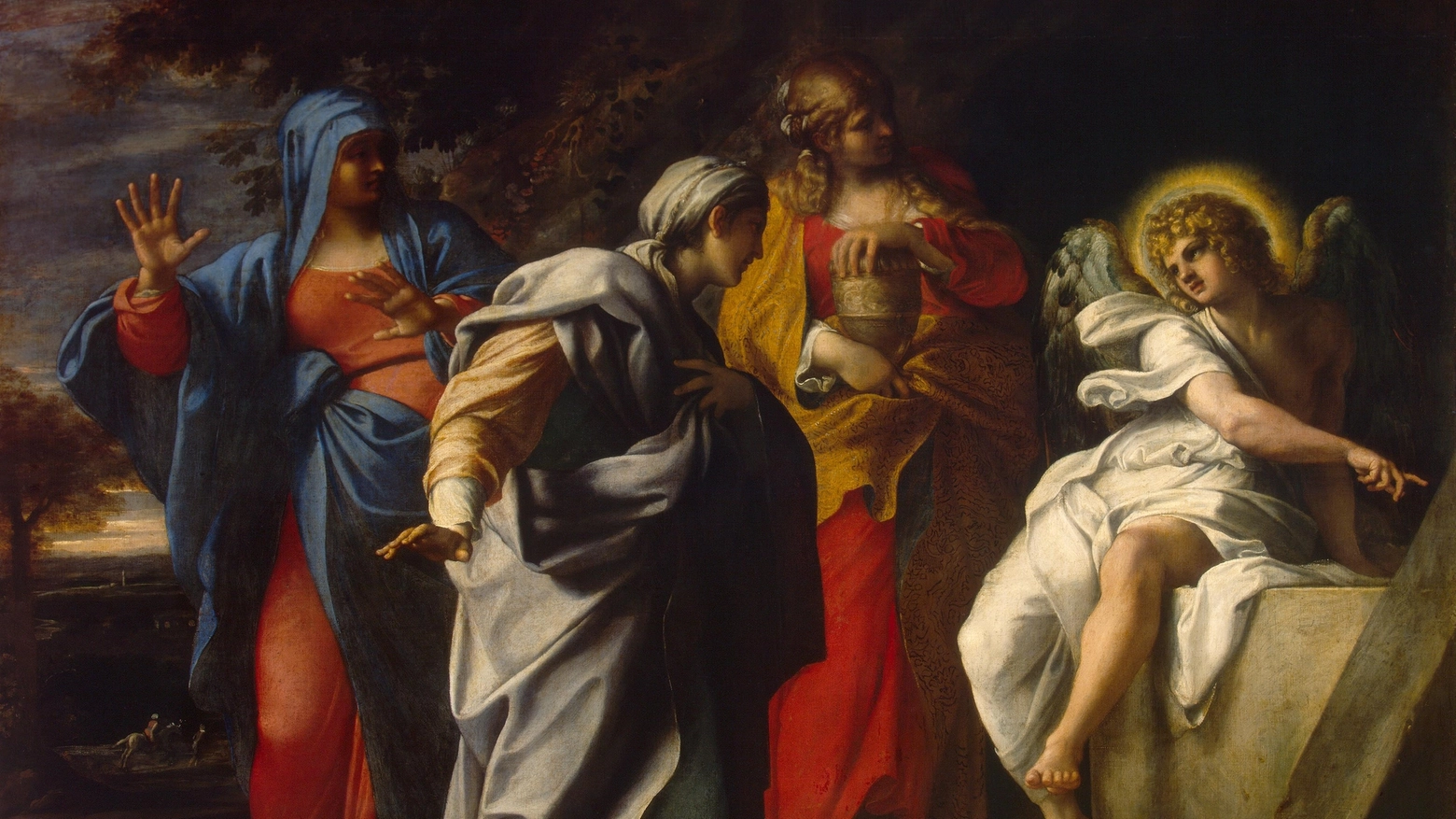 Annibale Carracci, Le tre Marie al Santo Sepolcro. L'angelo mostra loro la tomba vuota di Gesù