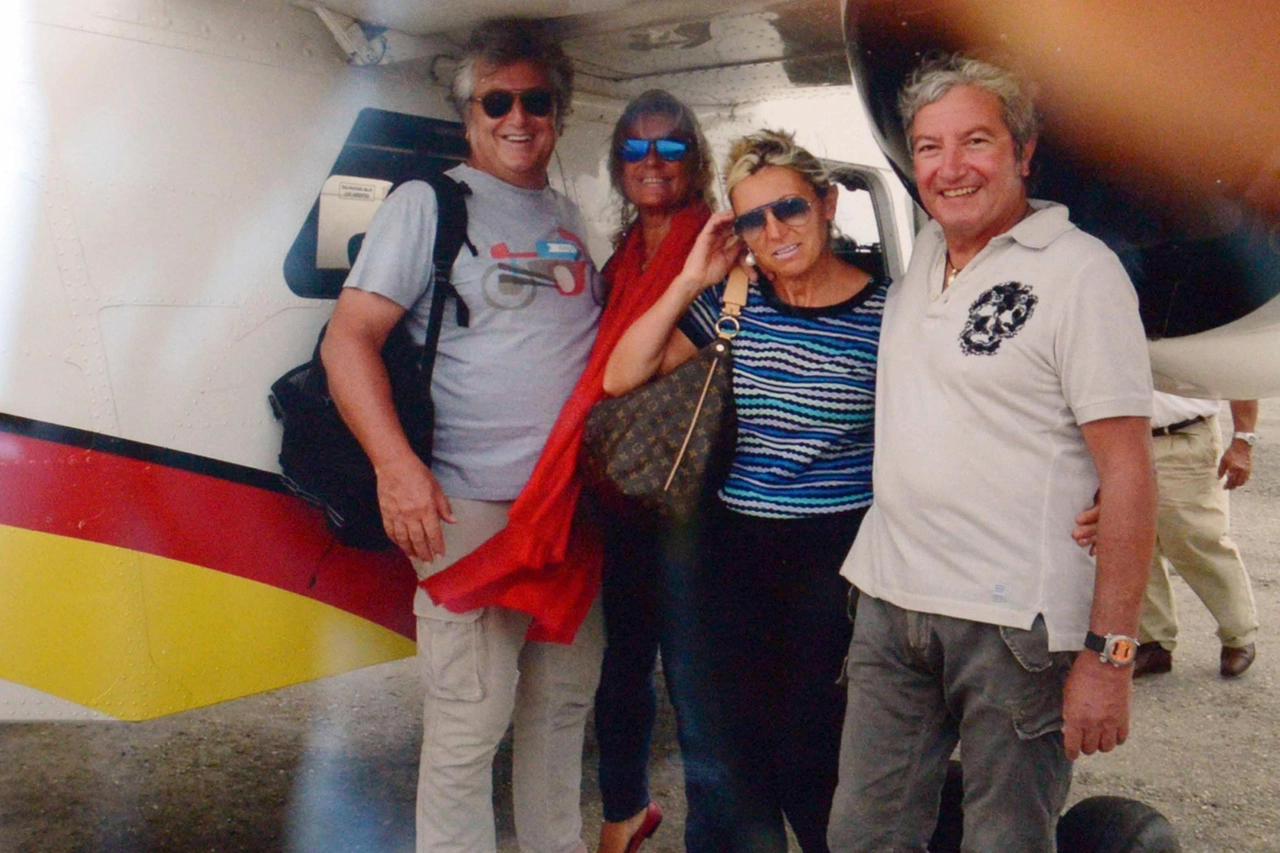 Vittorio Missoni, la compagna Maurizia Castiglioni, Elda Scalvenzi e il marito Guido Foresti.