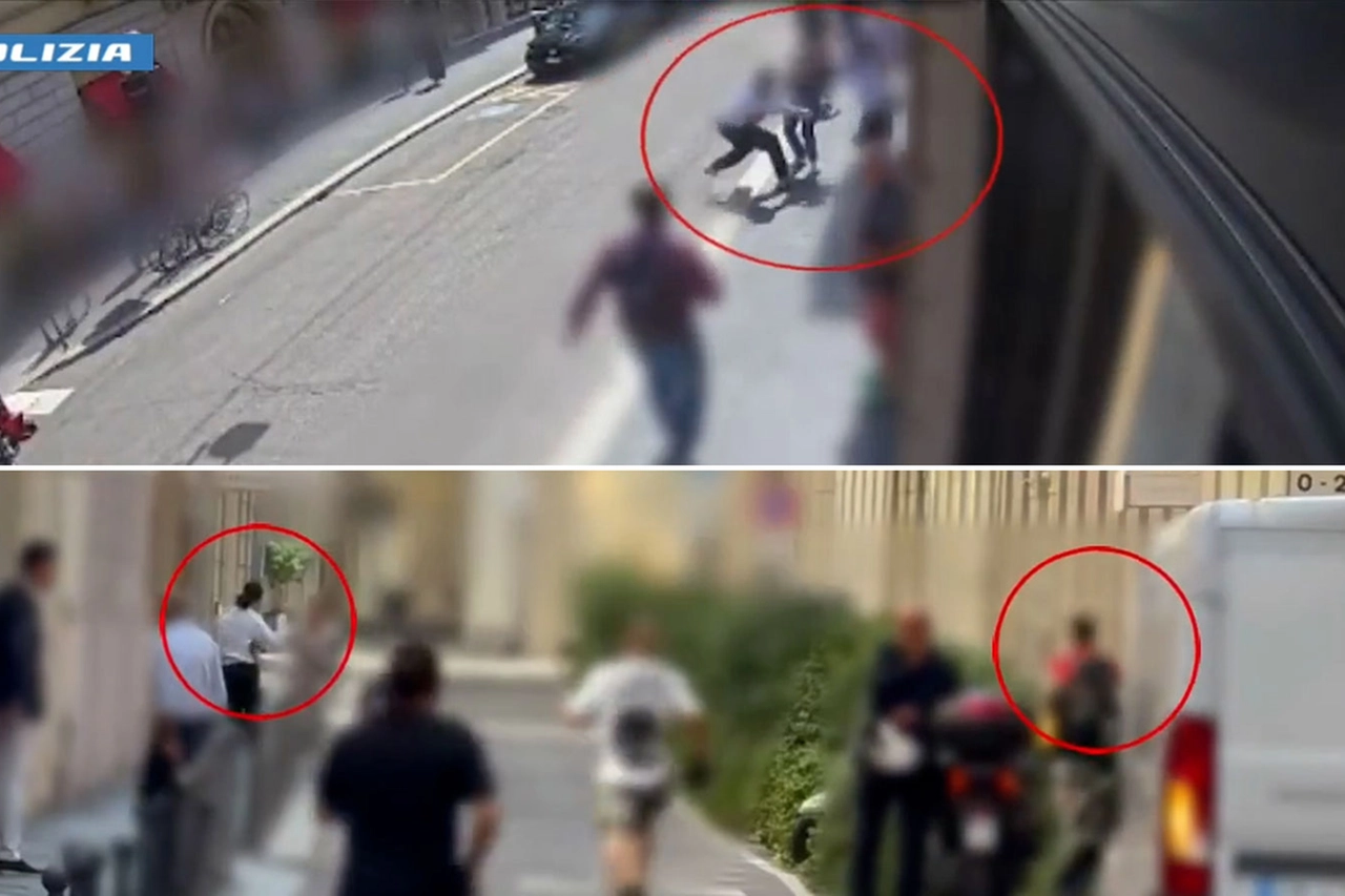 Rapina in Monte Napoleone: la sequenza dei fotogrammi del raid ai danni di un turista cinese cui è stato strappato un orologio da 20mila euro