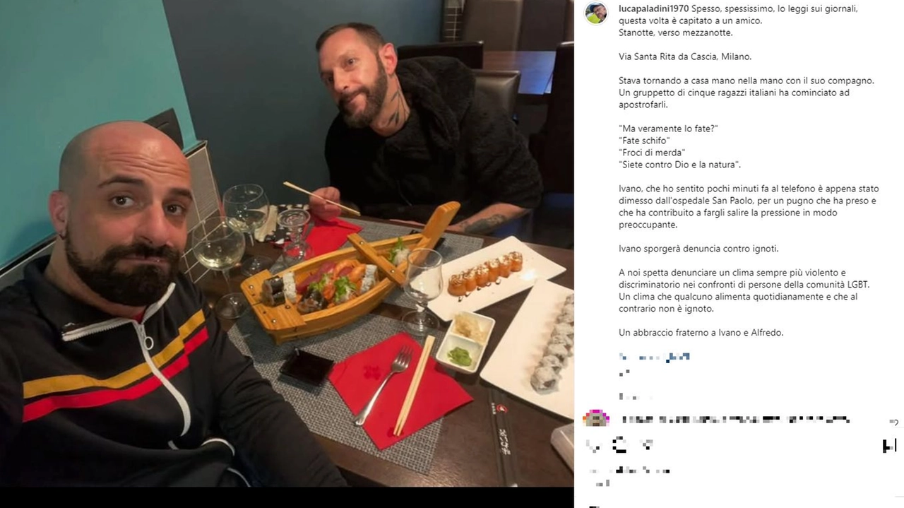 Il post Instagram di Luca Paladini