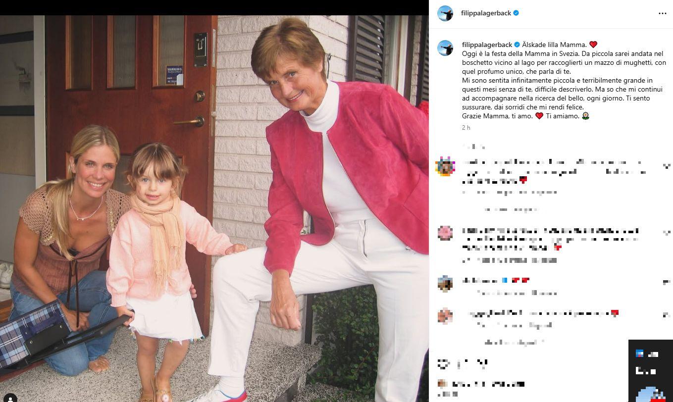 filippa lagerback e gli auguri a mamma margaretha mi accompagni ogni giorno ti sento sussurrare dai sorridi che mi rendi felice da Ilgiorno.it filippa lagerback e gli auguri a mamma margaretha mi accompagni ogni giorno ti sento sussurrare dai sorridi che mi rendi felice