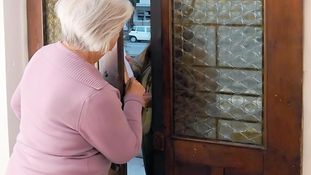I due truffatori sono riusciti a farsi aprire la porta di casa dalla novantenne