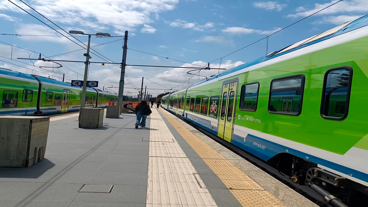 La linea ferroviaria Milano-Bologna all'altezza di Codogno La linea ferroviaria Milano-Bologna all'altezza di Codogno