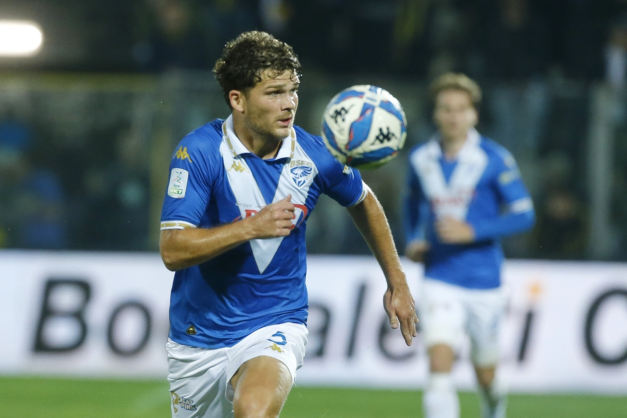 Gabriele Calvani, in gol contro il Modena