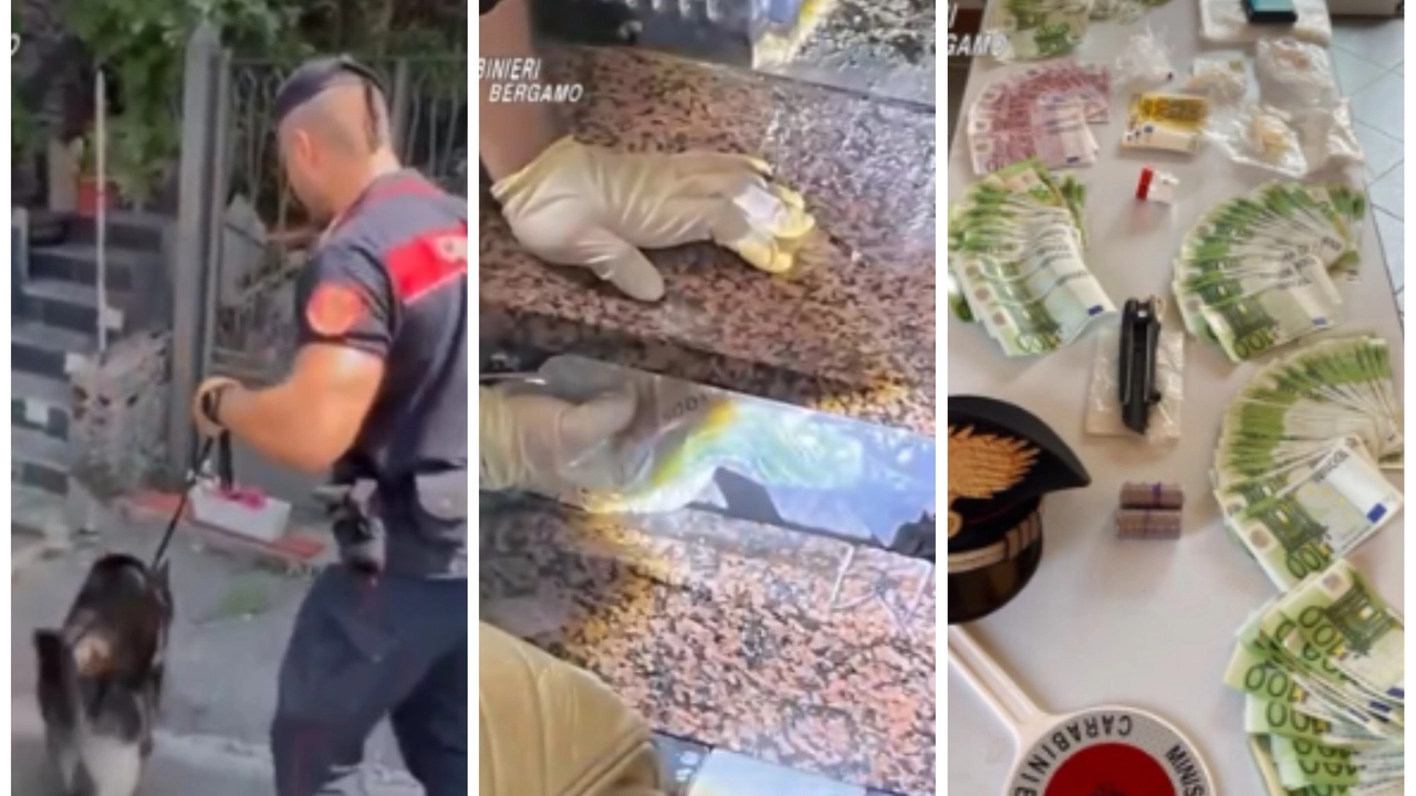 Zogno, trovata droga e soldi in contanti (Frame video carabinieri di Bergamo) Zogno, trovata droga e soldi in contanti (Frame video carabinieri di Bergamo)