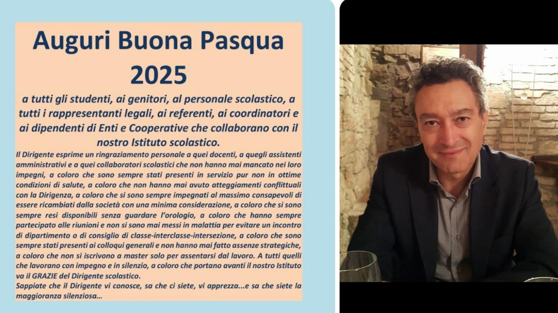 Gli auguri di Pasqua sarcastici del preside, la polemica non si placa: “Un giudizio dal sapore tardo padronale con il gusto di minaccia-premio”