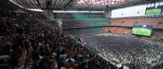 Maxischermo per la finale di Champions dell’Inter: 51mila posti a San Siro, via alla vendita dei biglietti