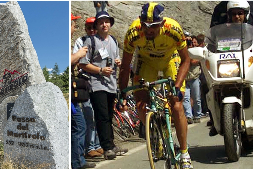 La cima del Mortirolo e Marco Pantani