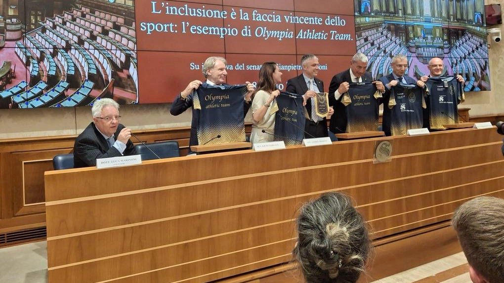 La premiazione dell’Olympia Athletic Team avvenuta ieri in Senato