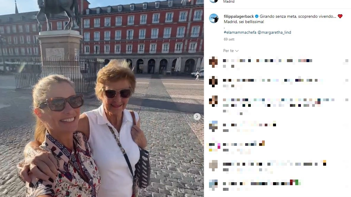 Filippa Lagerback e la mamma Margaretha (Foto profilo Instagram)