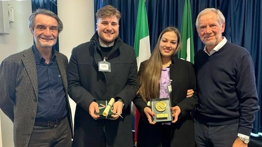 L’omaggio del presidente Fontana e dell’assessore al Welfare Guido Bertolaso a Francesca Taddio e Simone Oliva