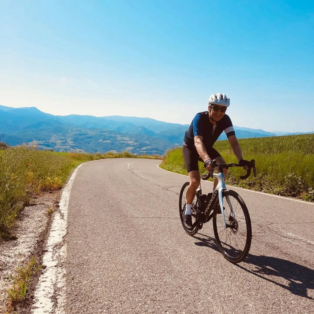 Giuseppe Sala in bicicletta