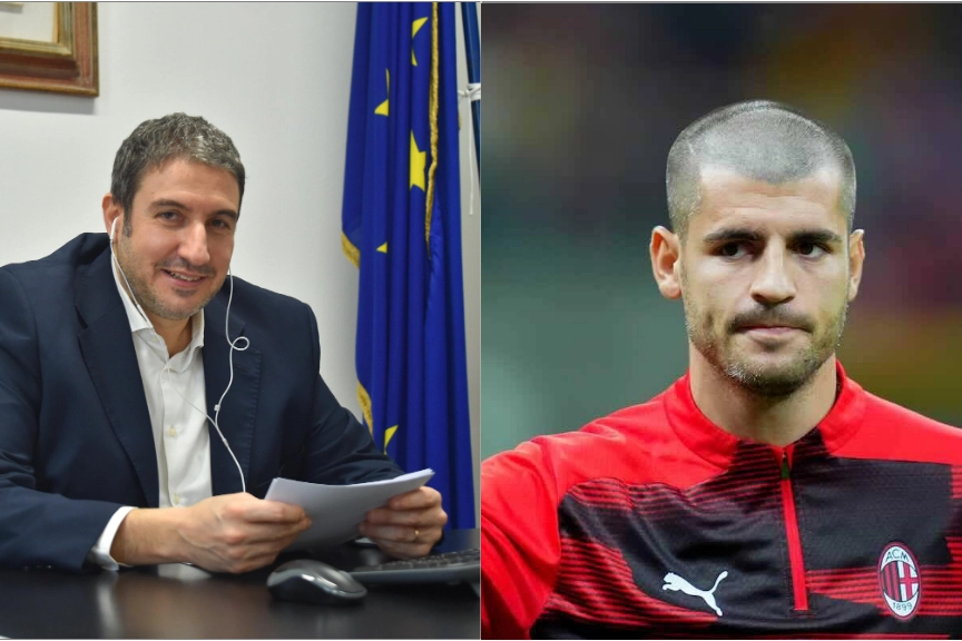 Tra il sindaco di Corbetta Marco Ballarini e il campione spagnolo Morata, divisi da opposte fedi calcistiche, non corre buon sangue
