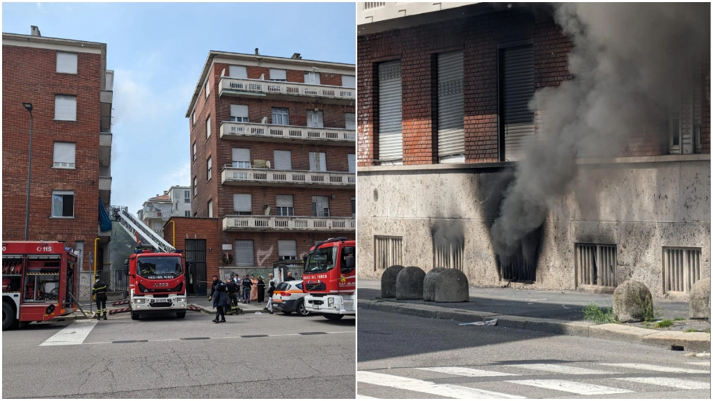 L'incendio nella case Aler di via Voltri a Milano