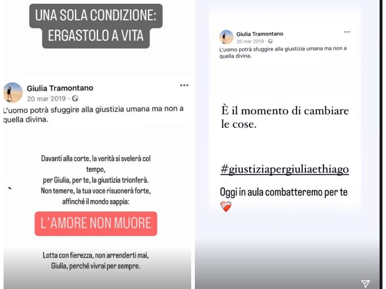 I post Instagram della mamma e della sorella di Giulia Tramontano