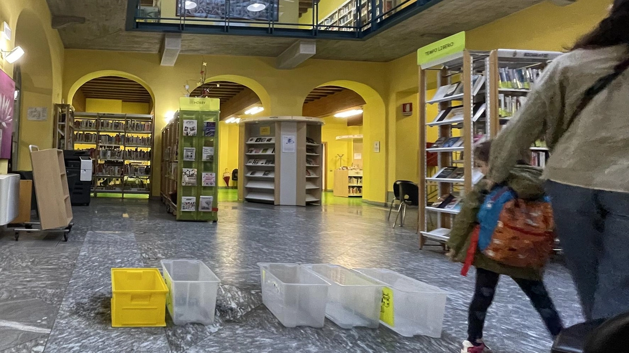 I secchi nella sala della biblioteca I secchi nella sala della biblioteca