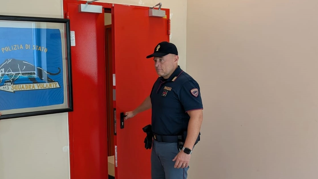Il posto di polizia all'ospedale di San Fermo Il posto di polizia all'ospedale di San Fermo