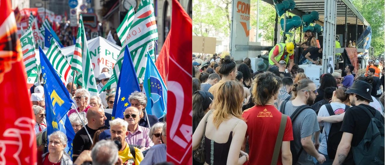 Primo maggio 2025 a Milano, corteo dei sindacati dedicato a Liliana Segre. In 10mila per la May Day Parade