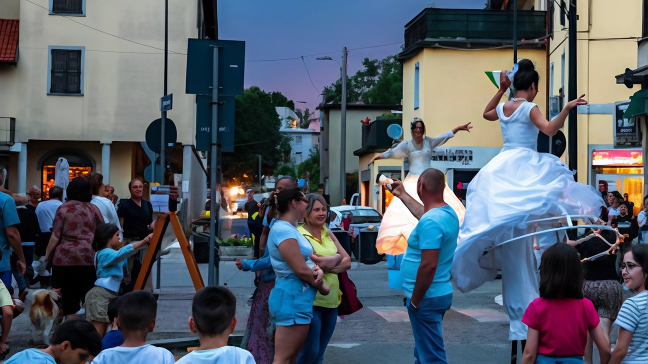 Negozi aperti, bancarelle, street food, giochi di fuoco e maghi per i bambini, ballo liscio per i nonni .