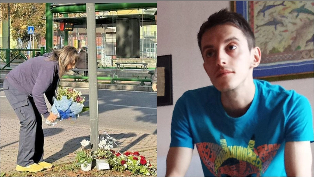 Manuel Mastrapasqua ucciso a Rozzano (a destra) e i fiori sul luogo dell'omicidio (a sinistra) Manuel Mastrapasqua ucciso a Rozzano (a destra) e i fiori sul luogo dell'omicidio (a sinistra)