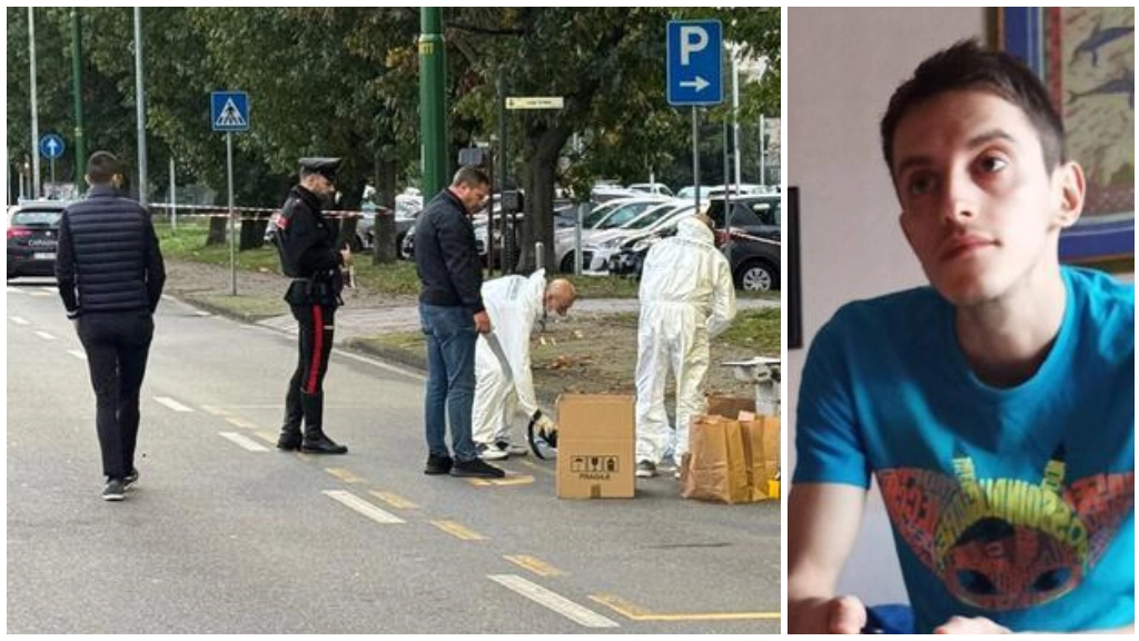 I rilievi dei carabinieri a Rossano. A destra, Manuel Mastrapasqua I rilievi dei carabinieri a Rossano. A destra, Manuel Mastrapasqua
