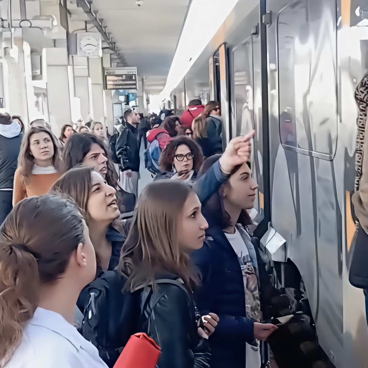 In cinquecento sul binario bloccano la partenza del treno per Sestri Levante