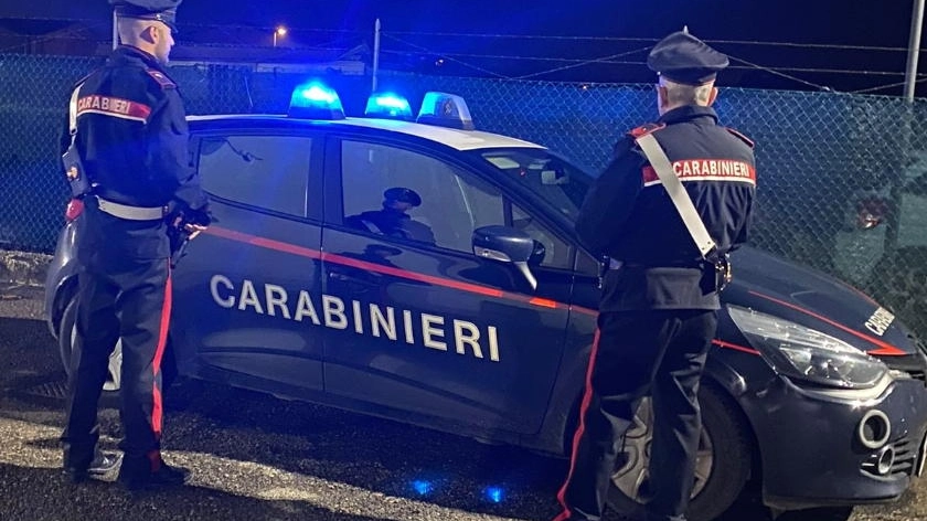 Carabinieri durante i controlli Carabinieri durante i controlli
