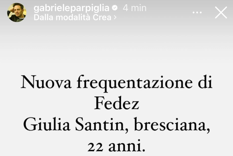 Instagram Stories di Gabriele Parpiglia, nuovo flirt estivo per Fedez? Spunta Giulia Santin