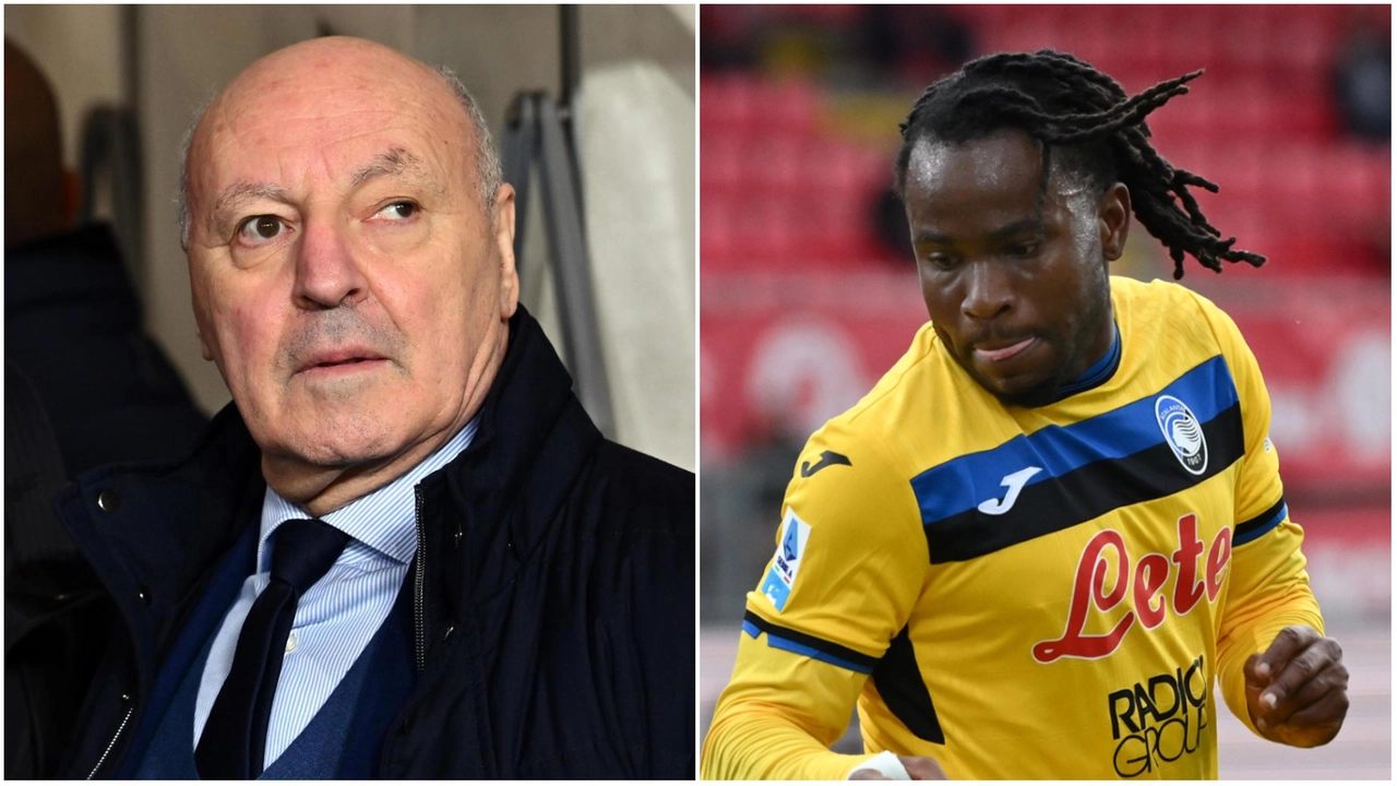 Il presidente dell'Inter Giuseppe Marotta; a destra, Ademola Lookman: cambierà squadra ma non i colori sociali? Il presidente dell'Inter Giuseppe Marotta; a destra, Ademola Lookman: cambierà squadra ma non i colori sociali?