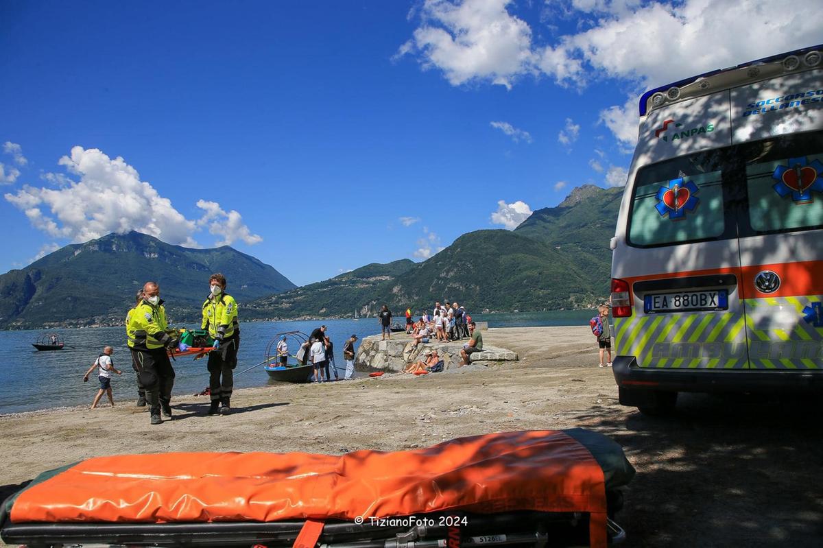 ragazzino di 14 anni rischia di annegare nel lago di como lo salva un turista