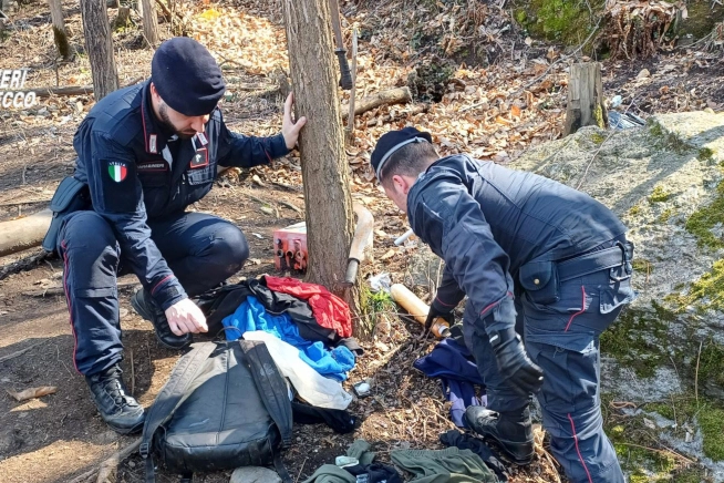 I carabinieri nei boschid della droga dell'Alto Lario