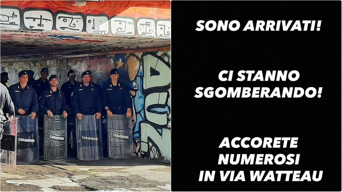 Sgombero Leoncavallo, il centro sociale colto di sorpresa: “Accorrete numerosi” Ma arrivano pochi militanti