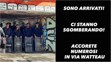 Sgombero Leoncavallo, il centro sociale colto di sorpresa: “Accorrete numerosi” Ma arrivano pochi militanti